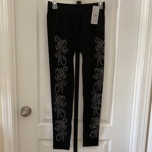 Rhinestone Accented Legging